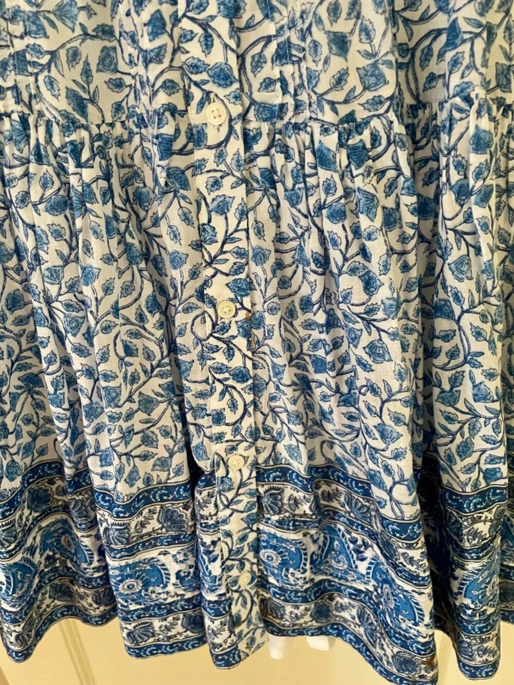 J.Crew Delft Blue and White Mini Dress with Slip EUC